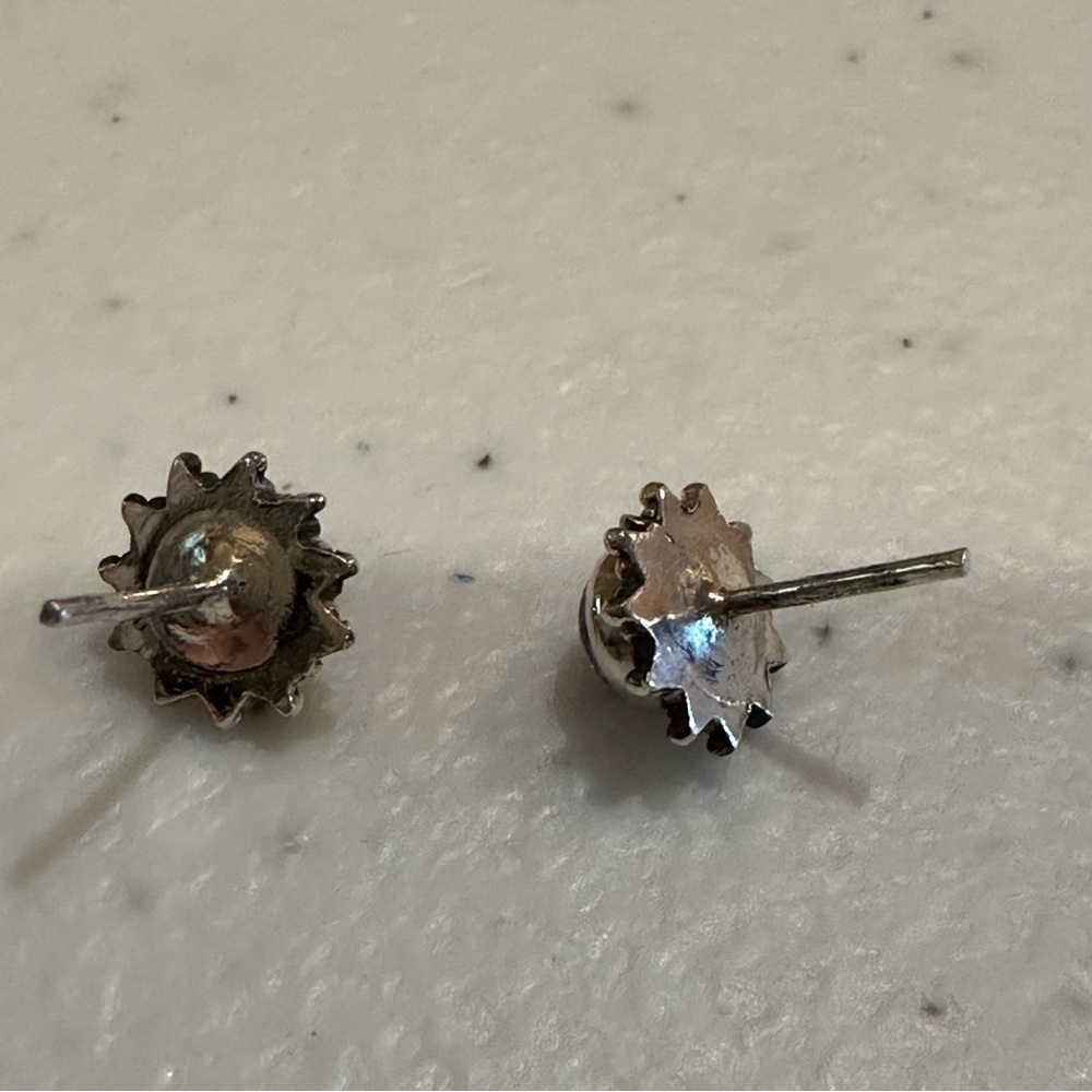 925 Sterling Silver Amethyst Earrings- post back - Picture 8 of 9